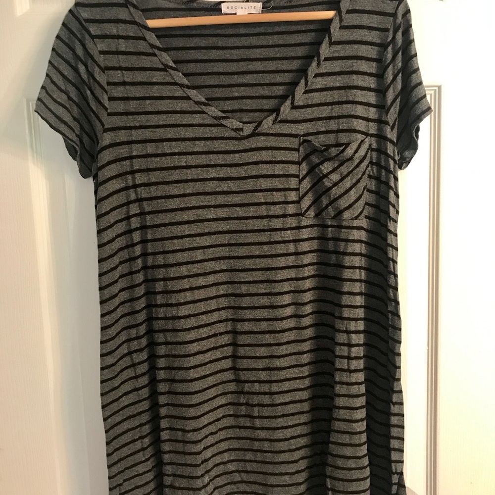Grey & Black TShirt Dress